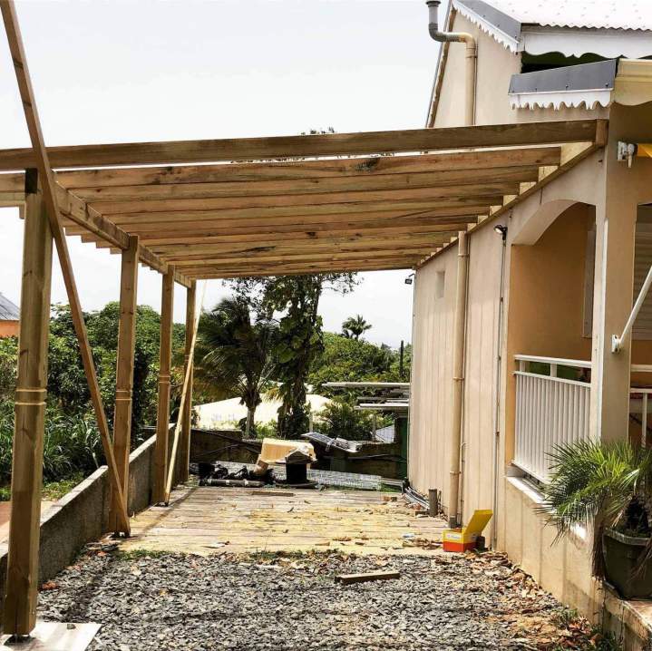 Avancée de terrasse en construction Guadeloupe